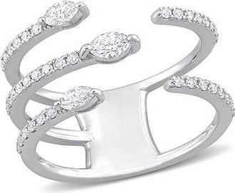 Rina Limor 14K 0.46 Ct. Tw. Diamond Three-Row Ring
