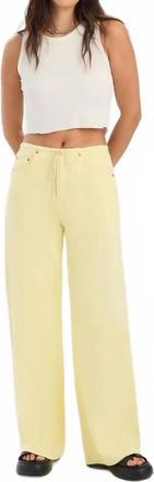 Daze Madison Mid Rise Wide Leg Jeans In Sunny