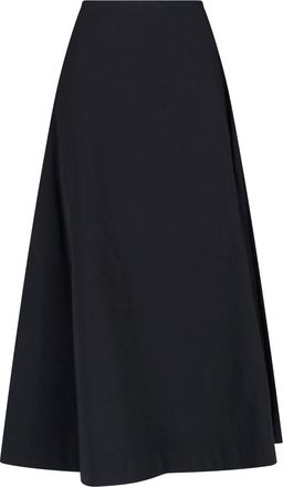 Matteau Black A-Line Wrap-Style Skirt