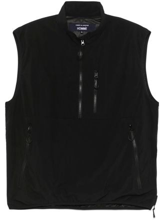 Comme Des Garçons vent-detail gilet - men - Nylon/Polyester - M - Black