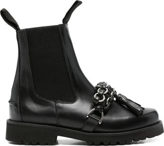 Toga Archives chain-tassel Chelsea boots - women - Bovine Leather/Polyester/Elastodiene/Bovine Leather/Rubber - 36 - Black