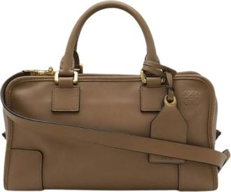 Loewe Pre-owned Handbags, female, Brown, Size: ONE SIZE Pre-owned Amazona 28 Leather 2way Bag