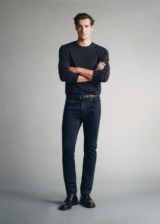 Mango Jeans slim fit in denim Candiani blu scuro intenso - Uomo - 46 - MANGO MAN