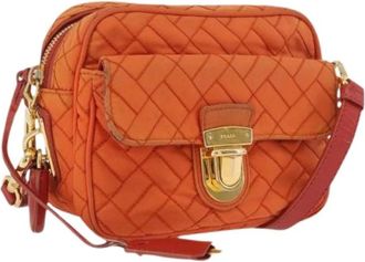 Prada Pre-owned Cross Body Bags, female, Orange, Size: ONE SIZE Pre-owned Vintage Shoulder Bag