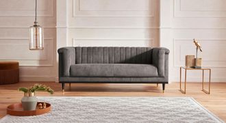 HOME AFFAIRE 2-Sitzer »Chamby« mit Holzrahmen unten und Steppung im Lehnenbereich