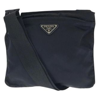 Prada Pre-owned Tessuto Nylon Shoulder Bag - Dames - Pre-owned - Zwart - Maat: ONE Size Nylon