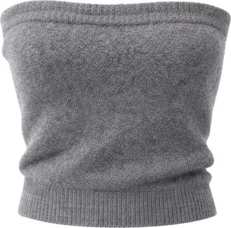 Americandreams Tessi Bandeau Alpaca Top - Dames - Tops zonder mouwen - Grijs - M - Tops
