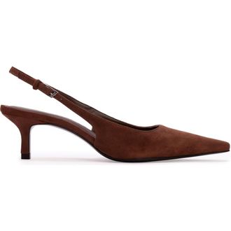 Black Suede Studio Lainey 50 Suede Pump in Brownie Suede at Nordstrom, Size 37.5 Eu