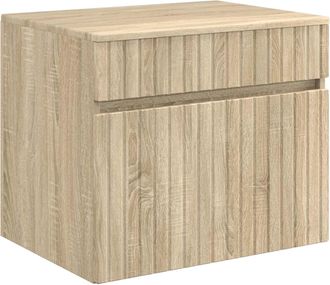 vidaXL Mueble De Ba&ntilde;o Montado En La Pared Roble Sonoma Vidaxl