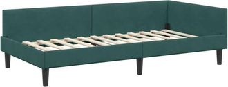 vidaXL Estructura de cama en esquina Verde oscuro 80 cm x 200 cm tela vidaXL