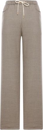 Celine Joggingbroek - Dames - Wijde Broeken - Beige - S - Polyester - Broeken