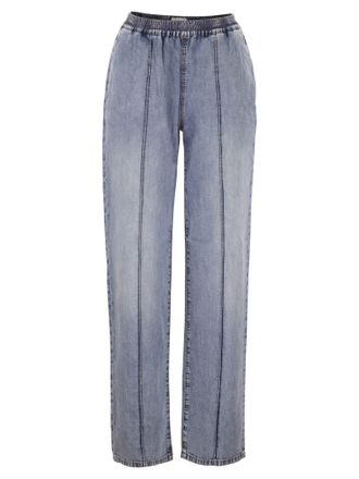 Fabiana Filippi Leichte Jeanshose mit elastischem Bund und Monile-Detail