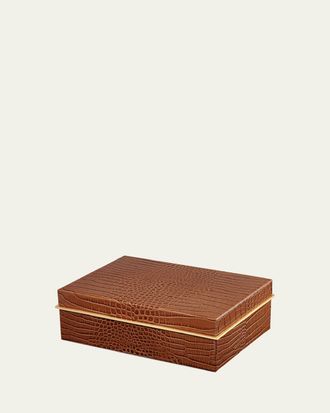 Aerin Classic Croc Leather Small Box