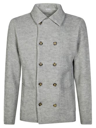 Manuel Ritz Double-Breasted Knit Jacket