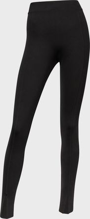Wolford Grace High-Rise Front-Slit Leggings