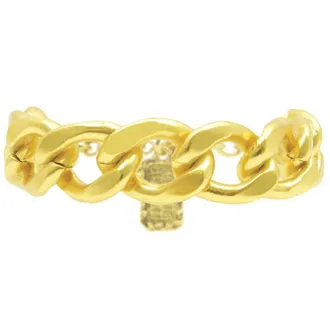 Karine Sultan Womens Chunky Curb Bracelet In Gold