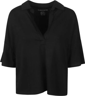 Majestic Filatures Majestic T-shirts en Polos Zwart - Dames - Polos - Zwart - L - Tops