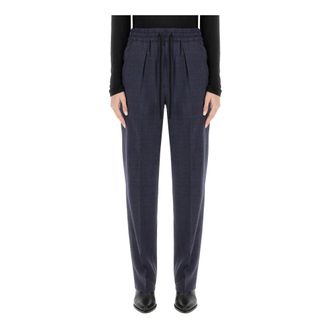Isabel Marant Straight Trousers, female, Blue, Size: XS Priska Trousers