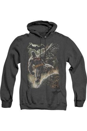 Gildan Batman Family Adult Heather Hoodie / Hooded Sweatshirt
