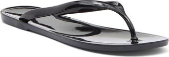 Jeffrey Campbell Beach Day Jelly Flip Flop in Black Shiny at Nordstrom, Size 10