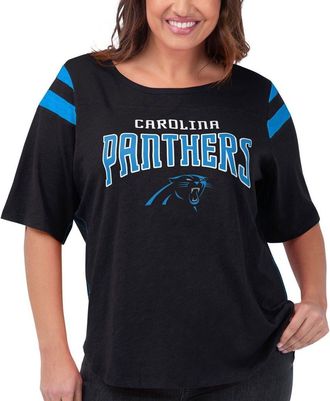 G-III 4Her by Carl Banks Womens G-III 4Her by Carl Banks Black Carolina Panthers Plus Size Linebacker T-Shirt at Nordstrom, Size 4X