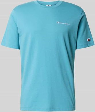 Champion Regular Fit T-Shirt mit Logo-Stitching Modell Icons in Ocean, Größe XXL