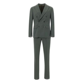 Manuel Ritz Double-breasted Suit - male - Manuel Ritz - Double Breasted Suits - Green - M - Suits