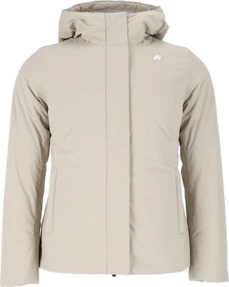 K-Way Lil Twill Soft Beaver Corto - Dames - Winterjassen - Beige - XS - Leer - Jassen