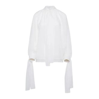 Tela Shirts, female, White, Size: 2XS Cotton Muslin Shirt
