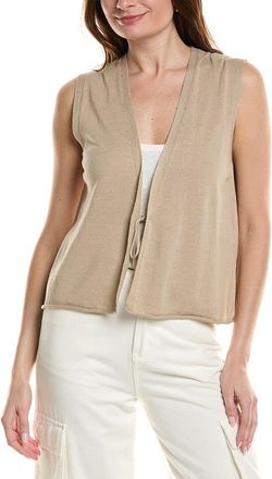 Eileen Fisher Eileen Fisher V-Neck Linen-Blend Vest
