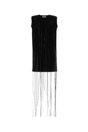 Jil Sander Black Velvet Mini Dress