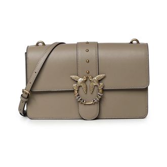 Pinko Love One Classic - Dames - Schoudertassen - Groen - ONE Size - Leer - Tassen