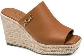 Karl Lagerfeld Corissa Espadrille Platform Wedge Slide Sandal in Tan at Nordstrom Rack, Size 9.5