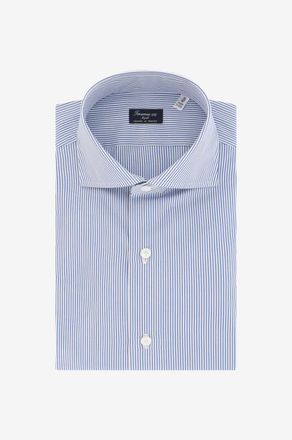 Finamore Gestreiftes Hemd aus Baumwolle Edoardo Napoli Fit