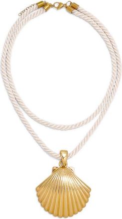 Petit Moments Tahiti Shell Pendant Necklace in White at Nordstrom