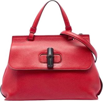 Gucci Pre-owned The Daily Satchel - Dames - Vintage Handtas - Rood - ONE Size - Leer - Vintage