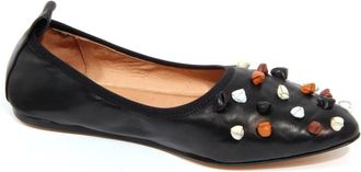 Alysi Italiaanse leren ballerinas - Dames - Ballerinas - Zwart - 35 EU - Leer - Schoenen