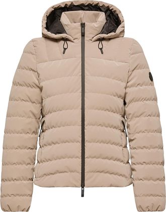 Moncler Moncler Tr&egrave;fle Hooded Short Down Jacket, Women, Beige, Size: 0
