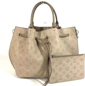 Louis Vuitton Beige Galle Mahina Leather Handbag Pouch Tote Bag (Pre-Owned)
