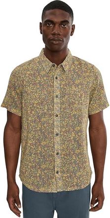 Toad&Co Salton Short Sleeve Shirt Mens Clothing Olive Print : MD, Cotton