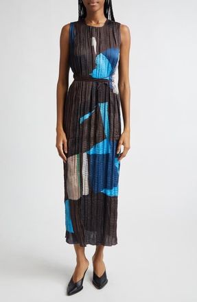 Staud Mizu Sleeveless Colorblock Dress in Blue Prism at Nordstrom, Size X-Large