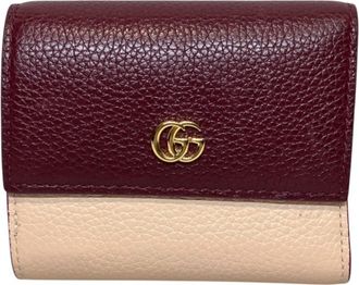 Gucci Brown Pink Leather Wallet (Tri-Fold) (Pre-Owned)