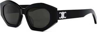 Celine Celine - Triomphe Zonnebril - Dames - Accessoires - Zwart - Maat: 55 MM Polyamide