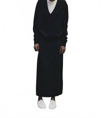 Mijeong Park Cashmere Blend Knit Midi Skirt In Black