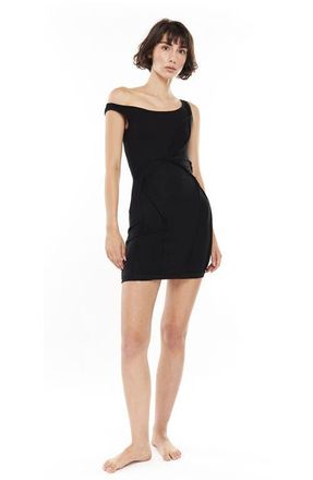 Mother of All Papper Off Shoulder Mini Dress in Black at Nordstrom, Size X-Small Eu