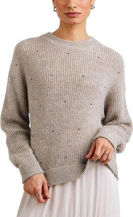 Bella Dahl Beaded Crew Neck Sweater