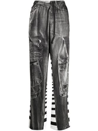 JNBY Pantaloni sportivi con stampa grafica - Grigio