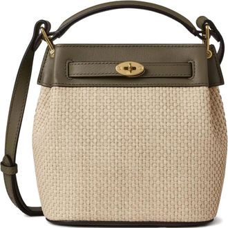 Mulberry raffia leather bucket bag - Neutrals