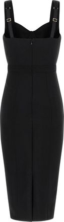 Elisabetta Franchi Scuba Bustier Dress - Black