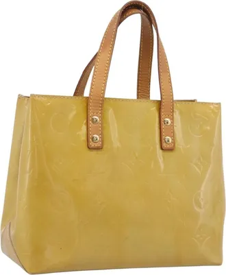 Louis Vuitton Reade Monogram Vernis Beige Patent_Leather Handbag (Pre-Owned)